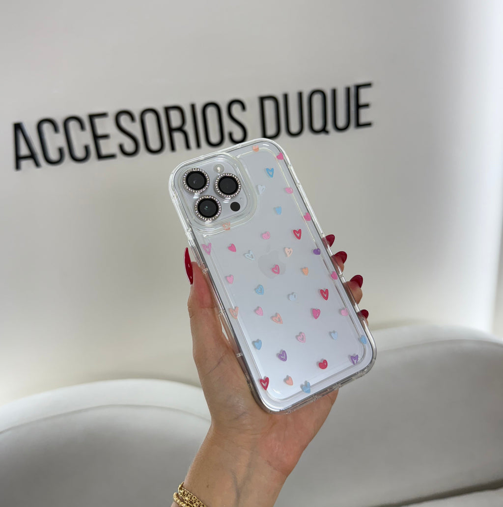 CASE IPHONE 15 PRO MAX CORAZONES
