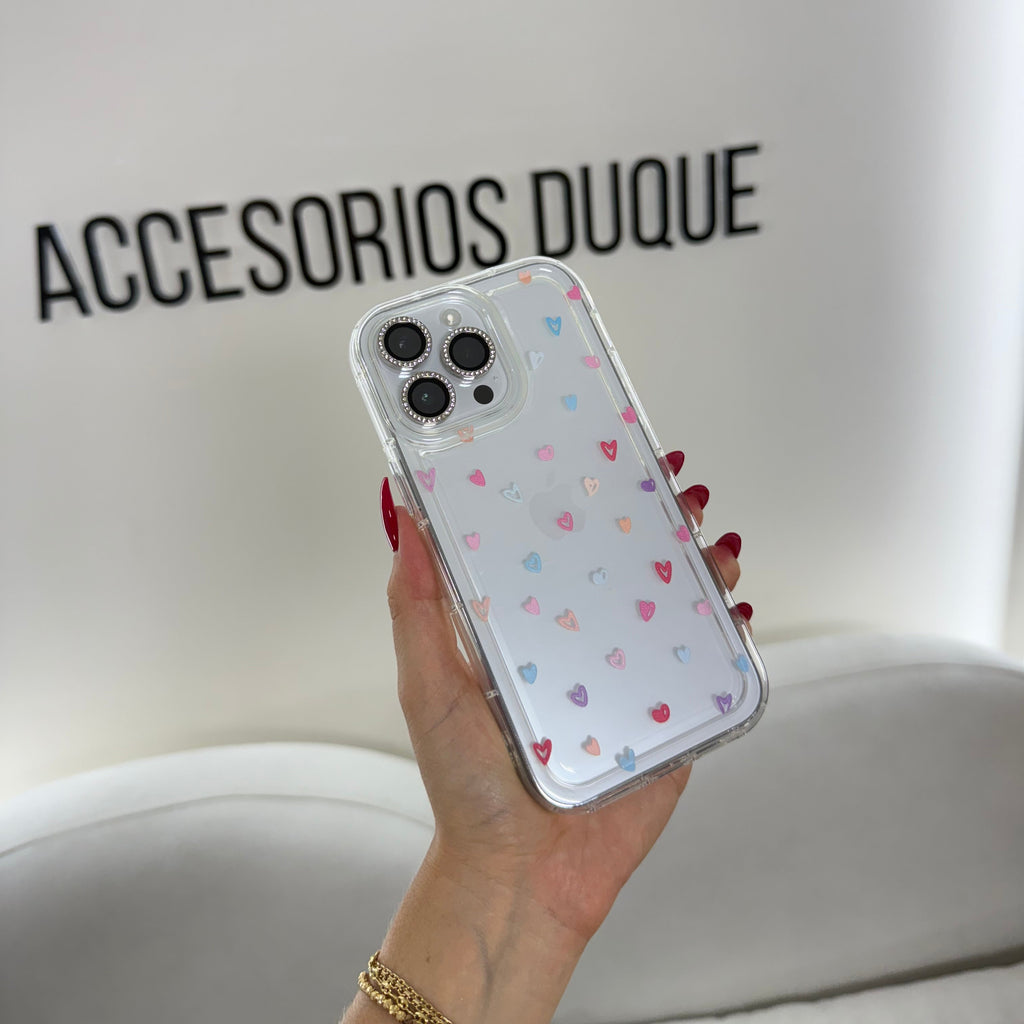 CASE IPHONE 12 PRO MAX CORAZONES