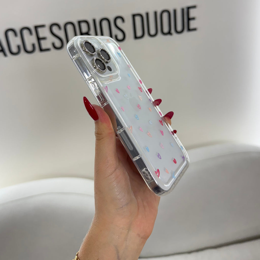CASE IPHONE 13 PRO MAX CORAZONES