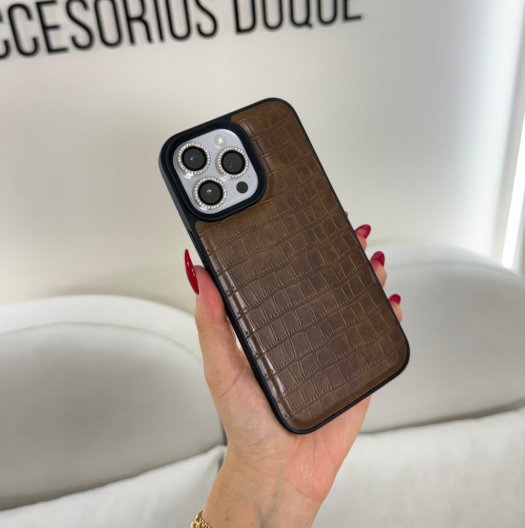 CASE IPHONE 13 PRO COCODRILO CAFE