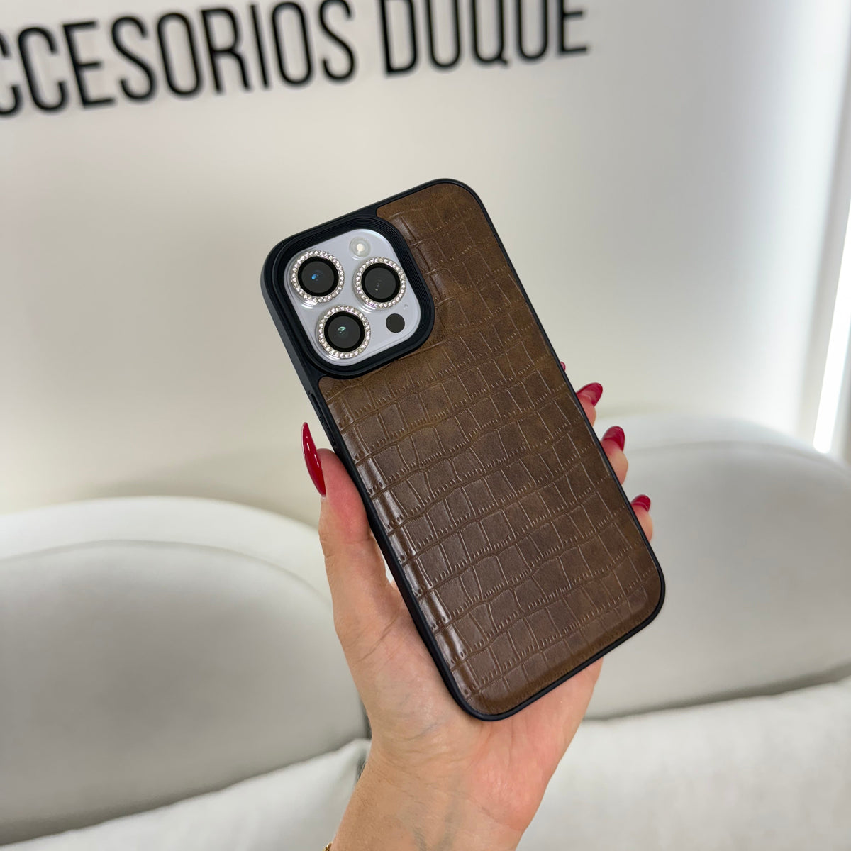 CASE IPHONE 14 PRO COCODRILO CAFE