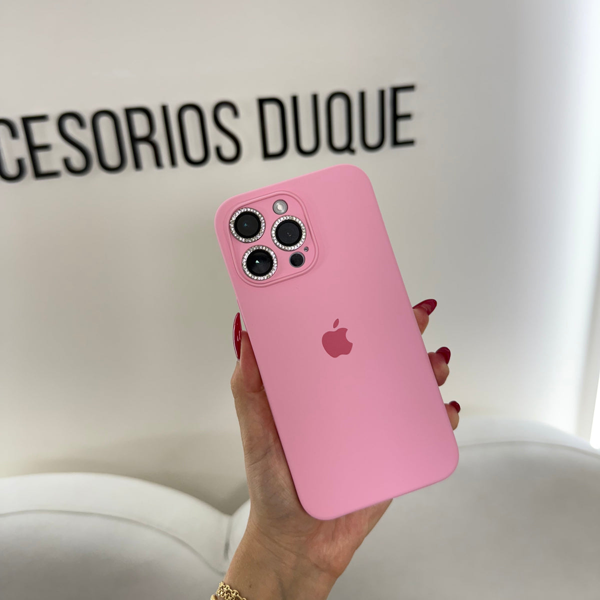 CASE IPHONE 15 PRO MAX SILICONA ROSA