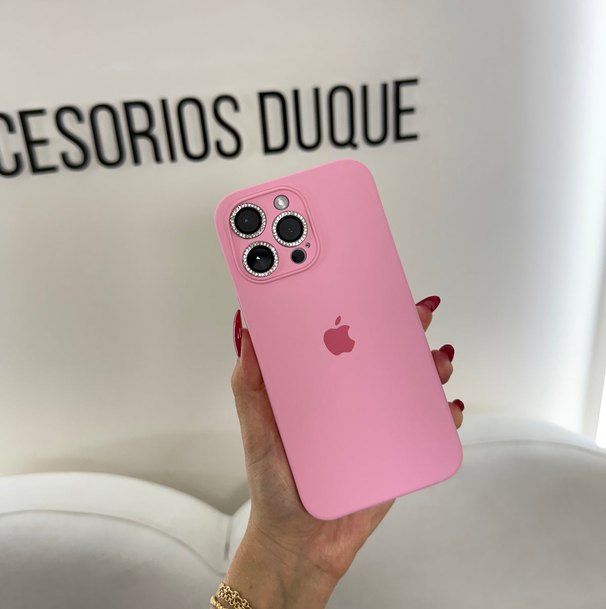 CASE IPHONE 15 PRO SILICONA ROSADA