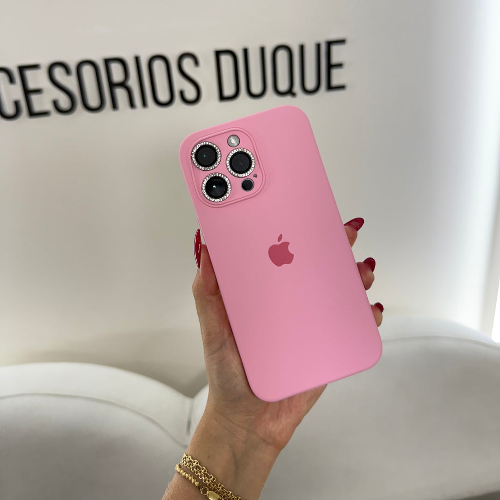 CASE IPHONE 14 PRO MAX SILICONA ROSADA