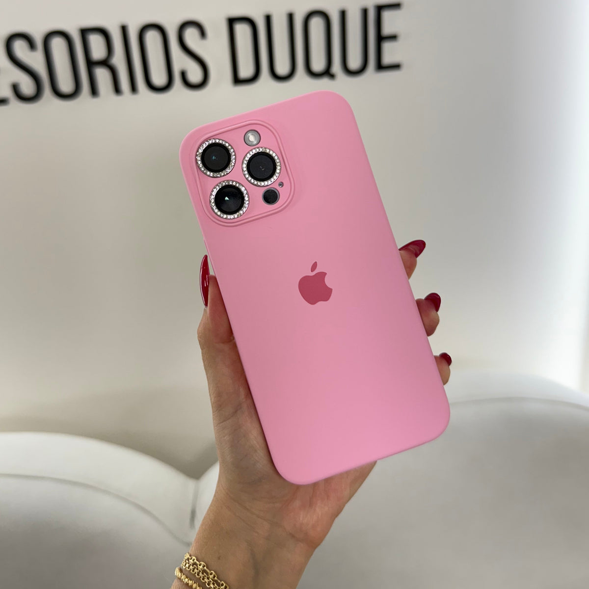 CASE IPHONE 13 PRO MAX SILICONA ROSADO