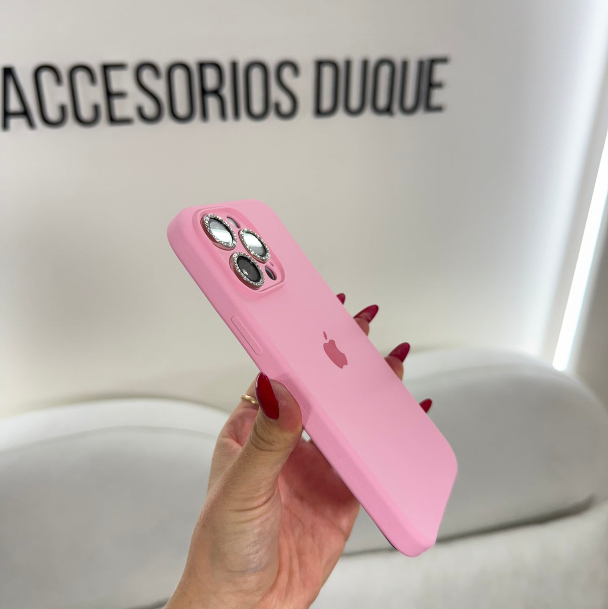 CASE IPHONE 15 PRO MAX SILICONA ROSA