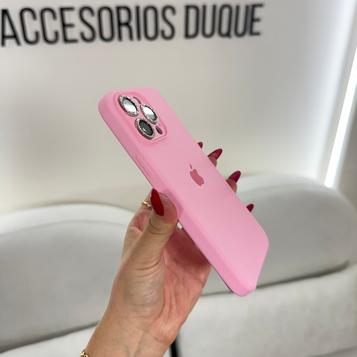 CASE IPHONE 11 PRO MAX SILICONA ROSADA