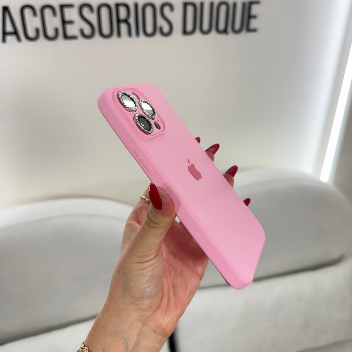 CASE IPHONE 12 PRO MAX SILICONE ROSADO