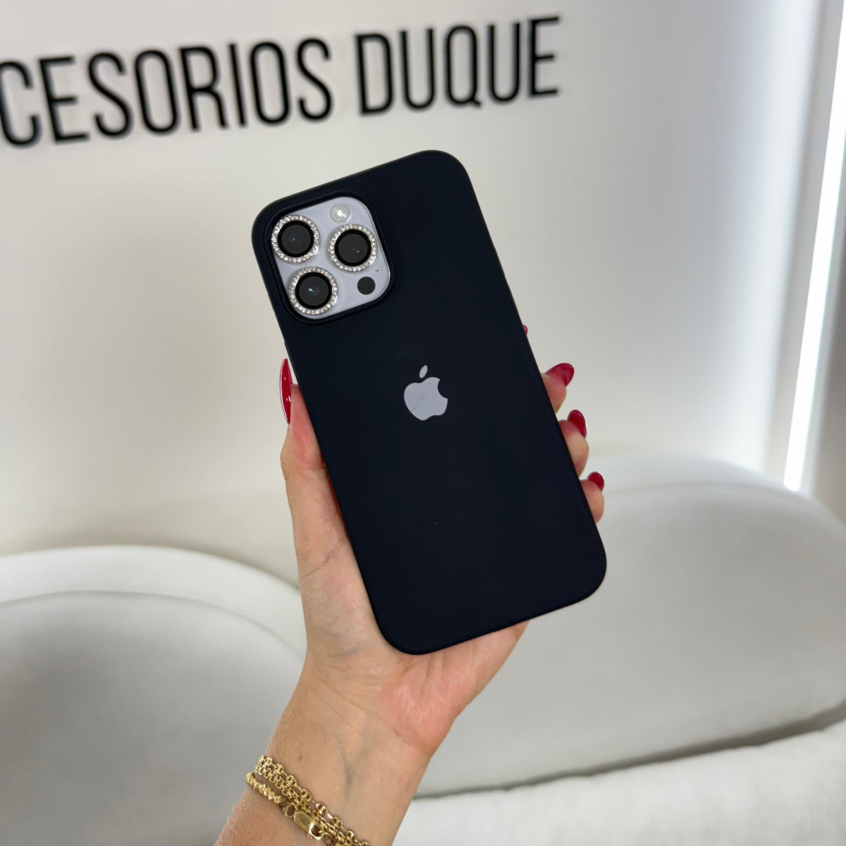 CASE IPHONE 13 PRO MAX SILICONA NEGRO
