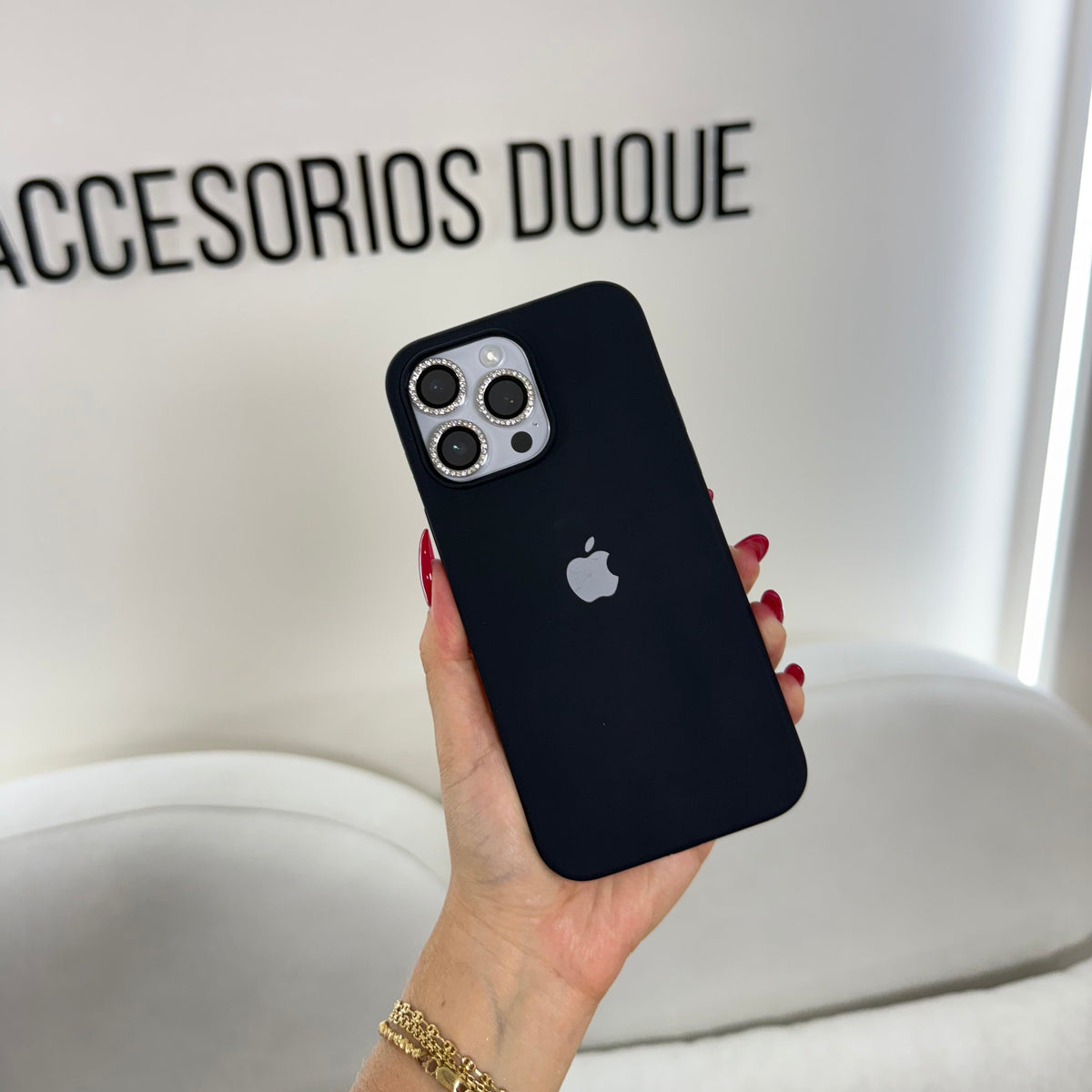 CASE IPHONE 14 PRO MAX SILICONA NEGRO