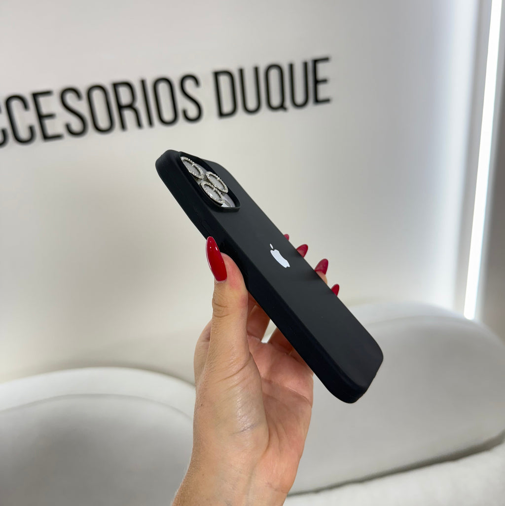 CASE IPHONE 15 PRO SILICONA NEGRA