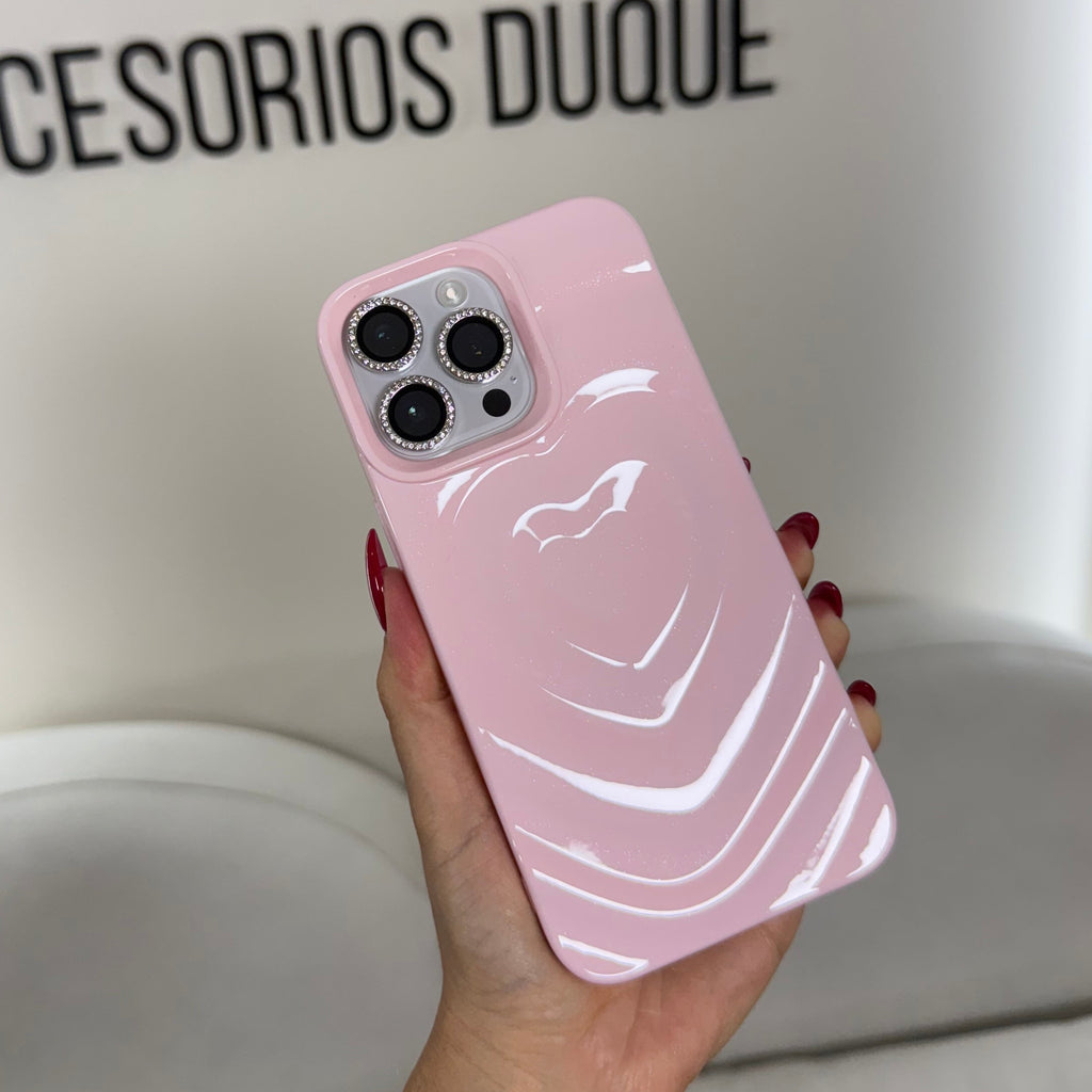 CASE IPHONE 13 PRO LOVE 3D ROSADO
