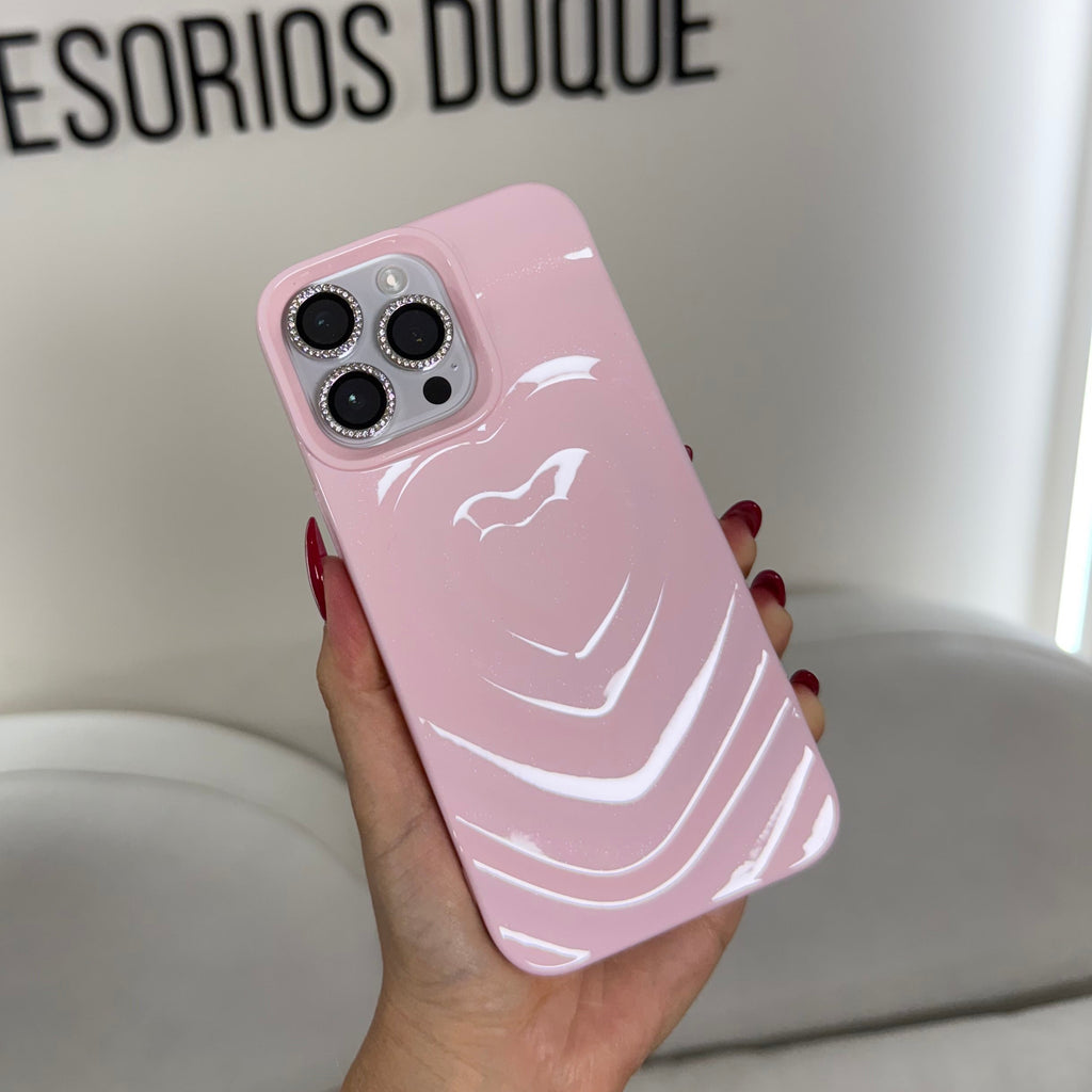 CASE IPHONE 12 -12 PRO LOVE 3D ROSADO