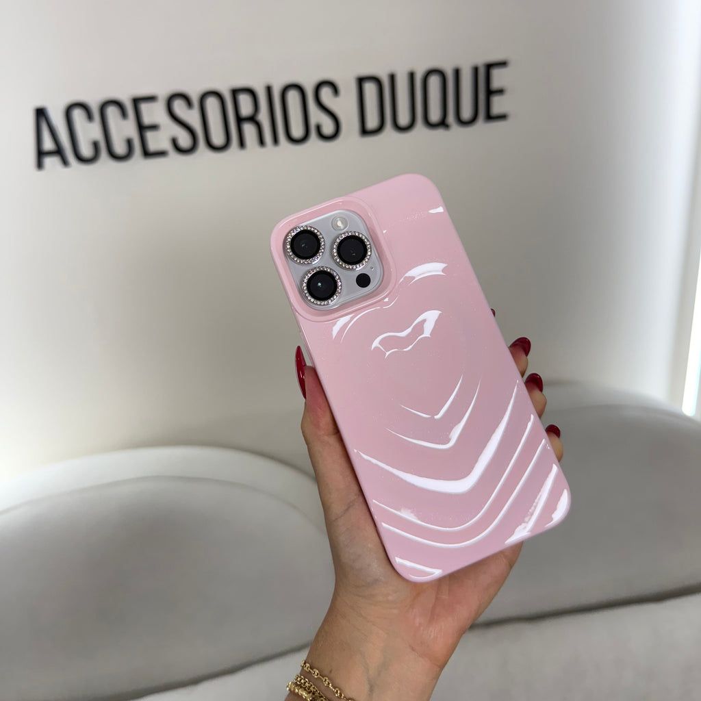 CASE IPHONE 14 PRO LOVE 3D ROSADO