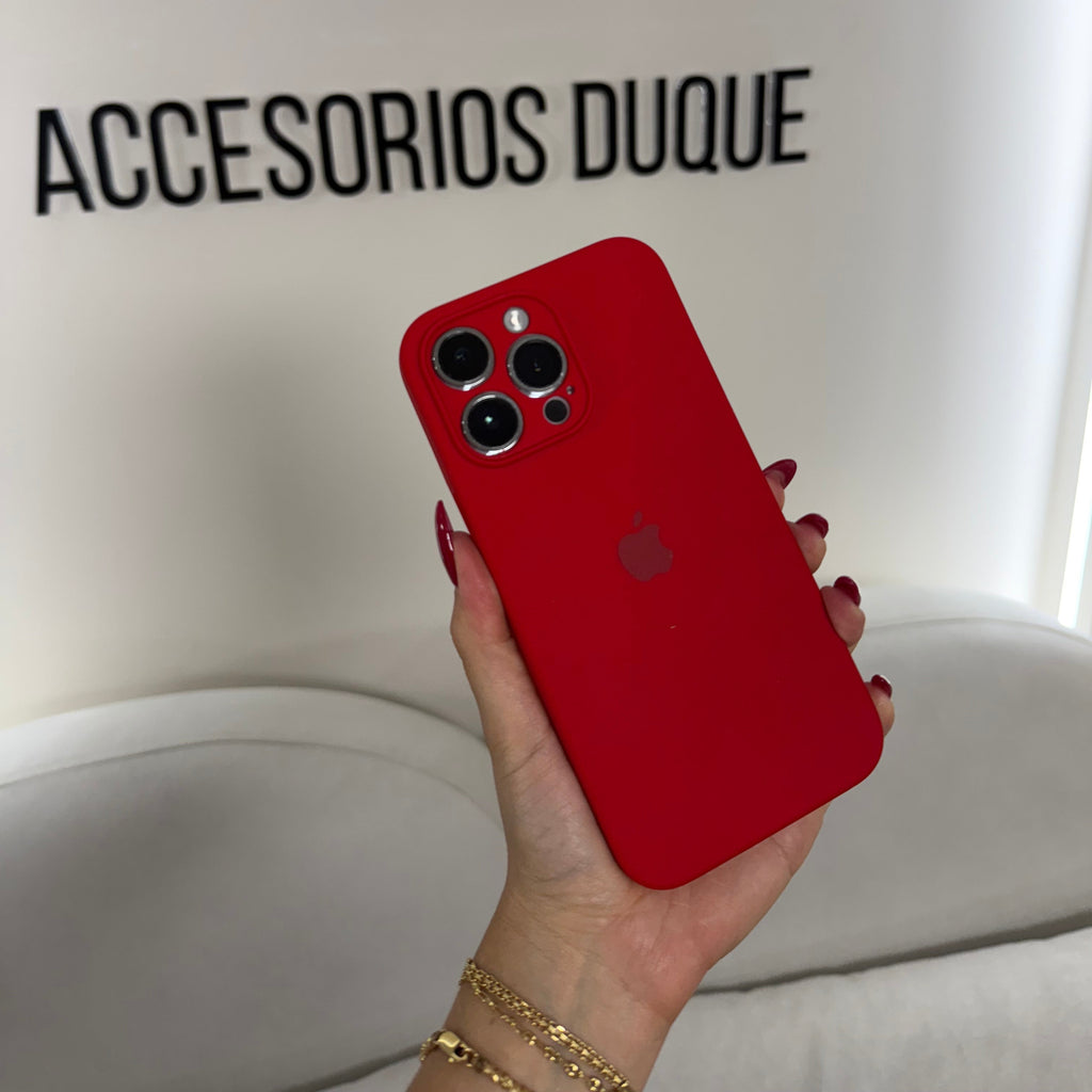 CASE IPHONE 12 PRO MAX SILICONE ROJO