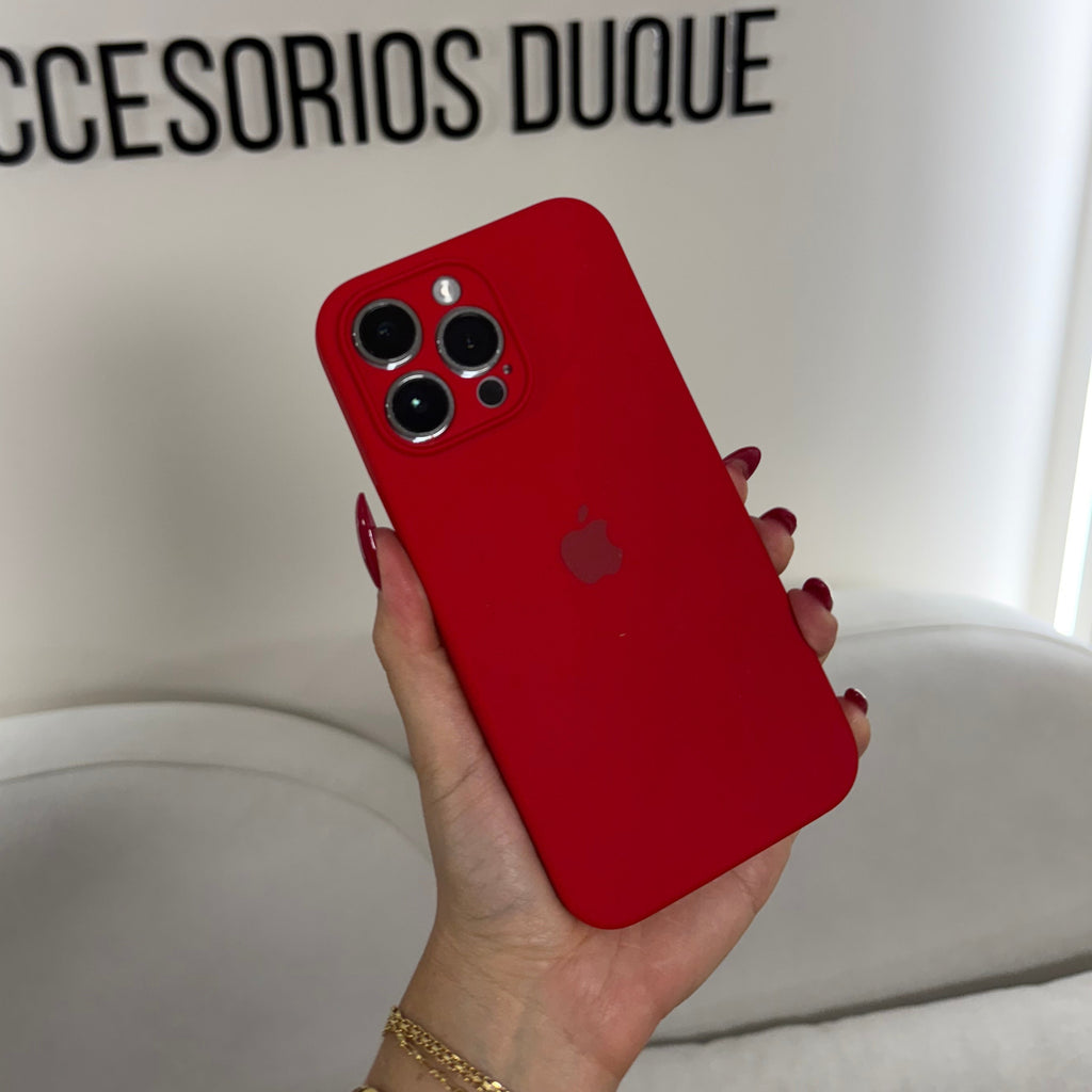 CASE IPHONE 13 PRO SILICONA ROJO