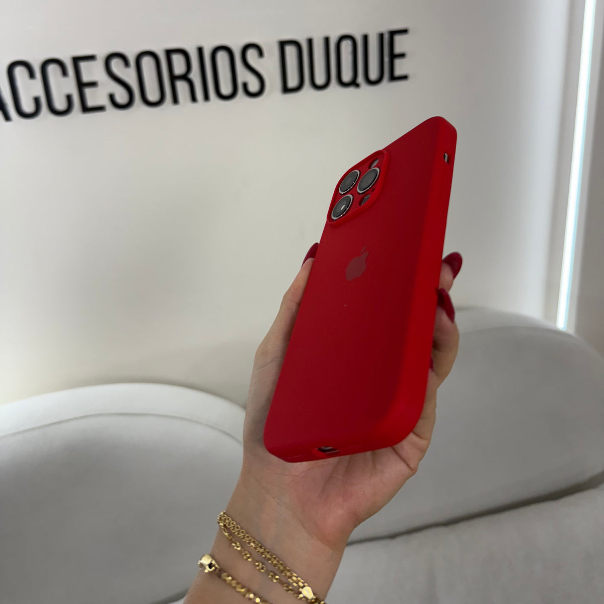 CASE IPHONE 12 PRO MAX SILICONE ROJO