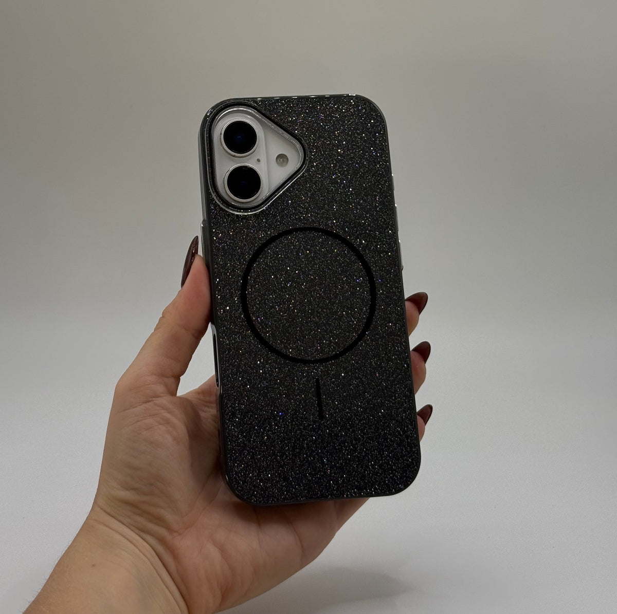 CASE IPHONE 17 GLAM MAGSAFE NEGRO