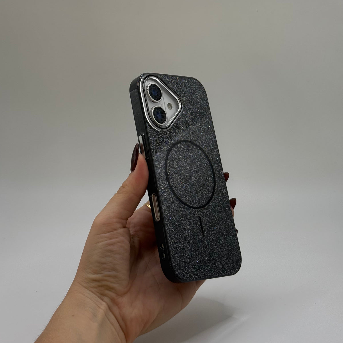 CASE IPHONE 17 GLAM MAGSAFE NEGRO