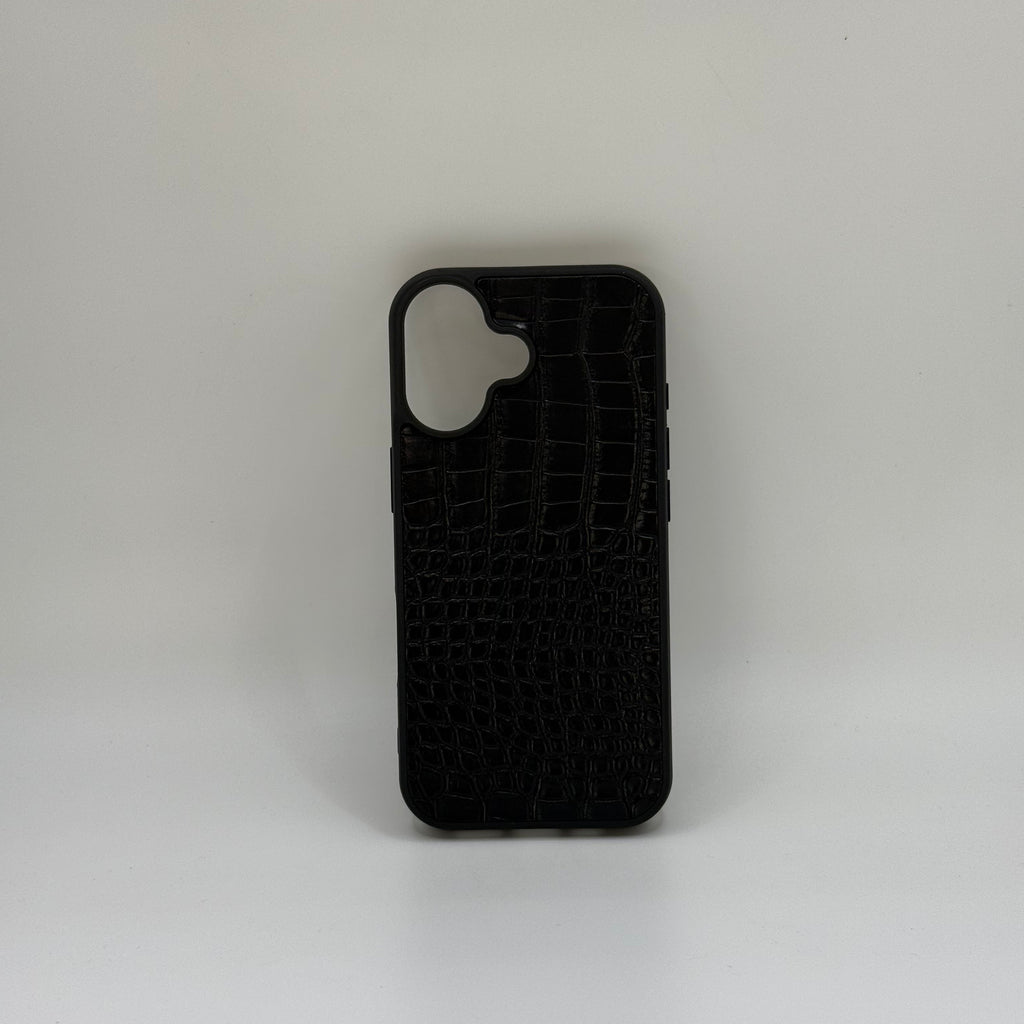 CASE IPHONE 16 COCODRILO NEGRO