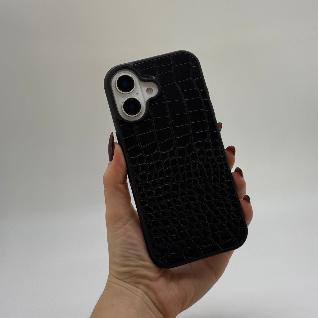 CASE IPHONE 17 COCODRILO NEGRO