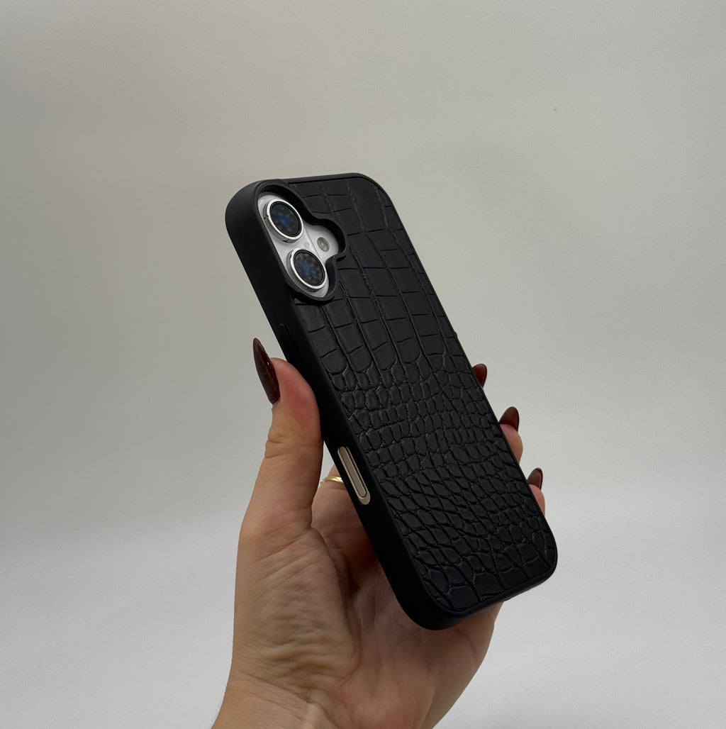 CASE IPHONE 17 COCODRILO NEGRO