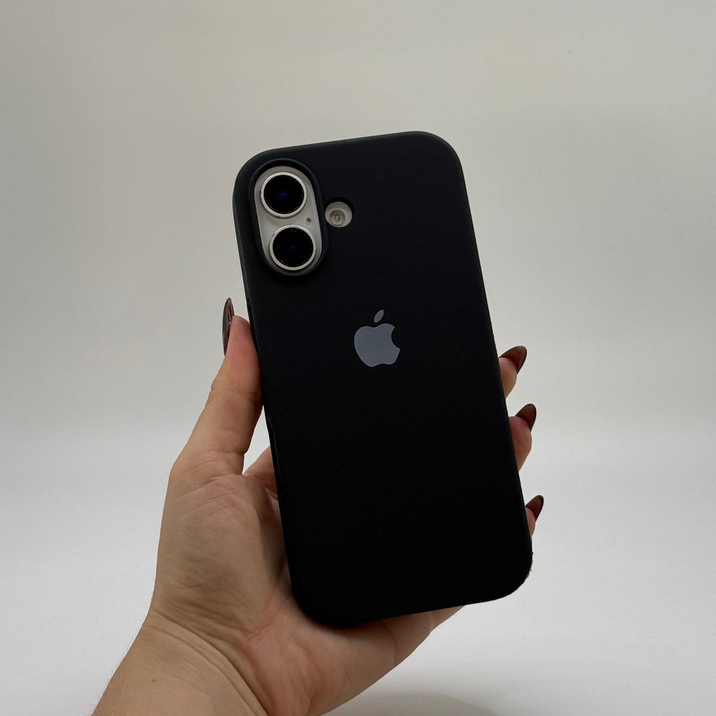 CASE IPHONE 16 SILICONA NEGRO