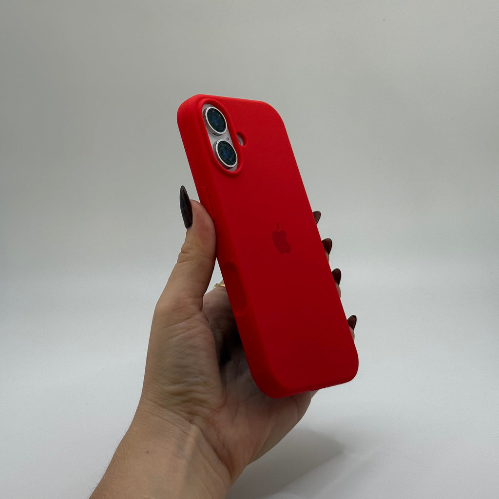 CASE IPHONE 16 SILICONA ROJO