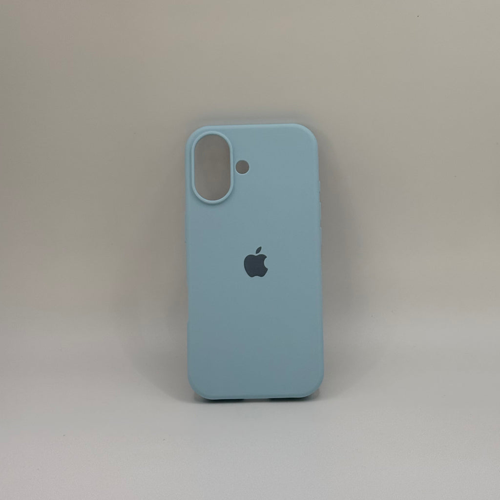 CASE IPHONE 17 SILICONA CELESTE