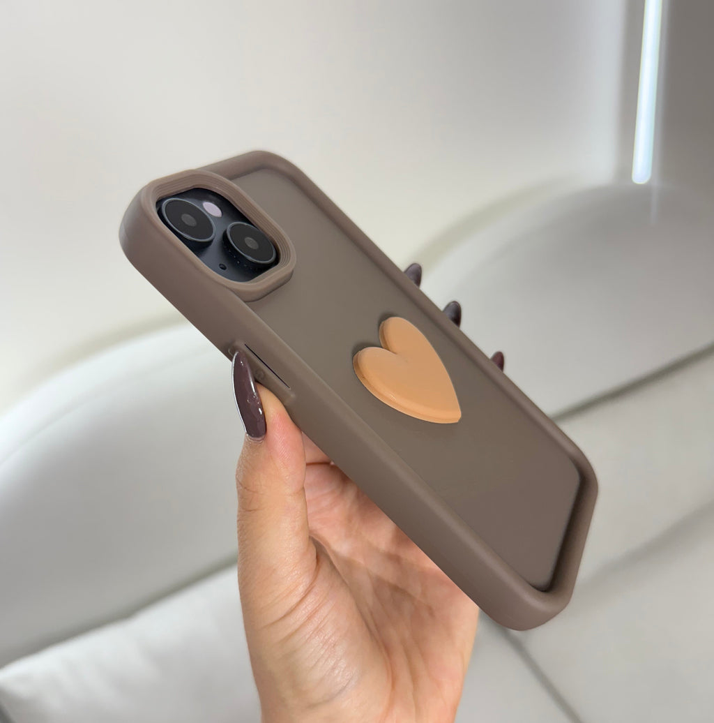 CASE IPHONE 14 PLUS COFFE HEART