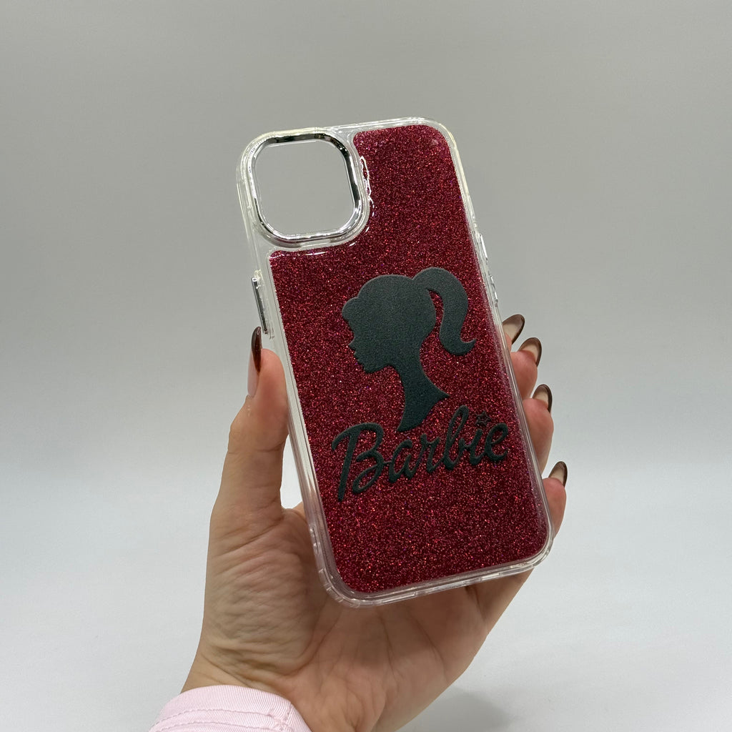 CASE IPHONE 13-14 BARBIE LOGO NEGRO