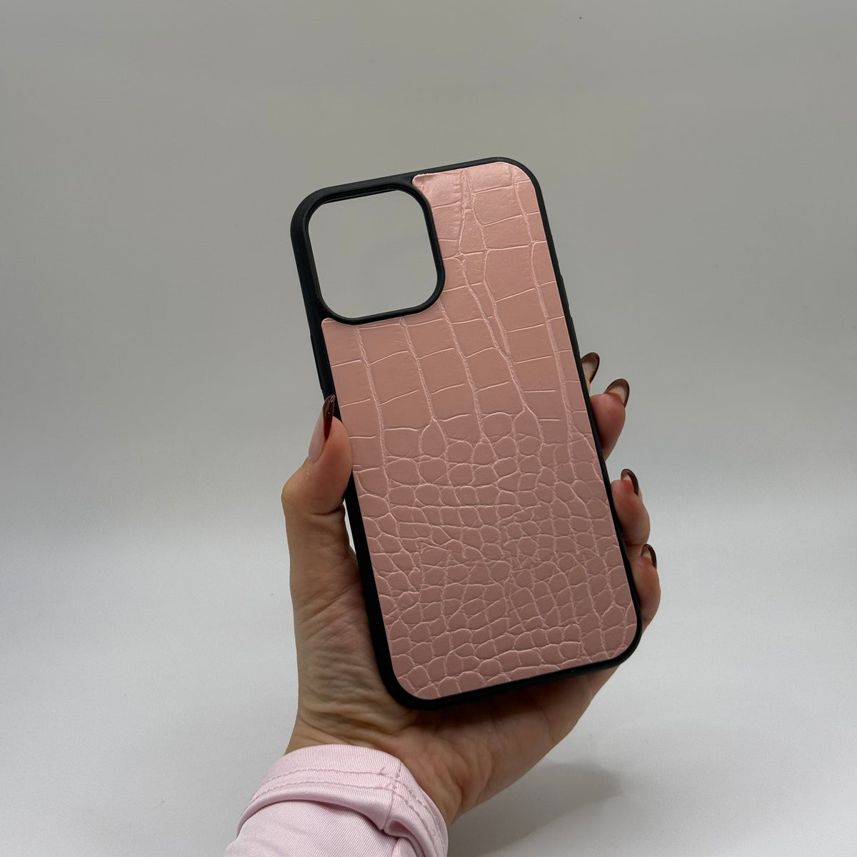 CASE IPHONE 14 PRO COCODRILO ROSADO