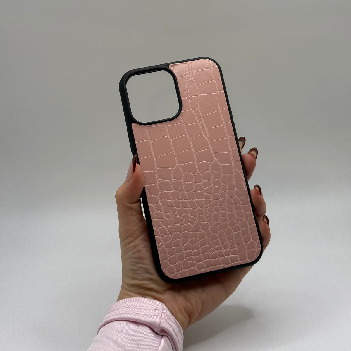CASE IPHONE 13 PRO MAX COCODRILO ROSADO