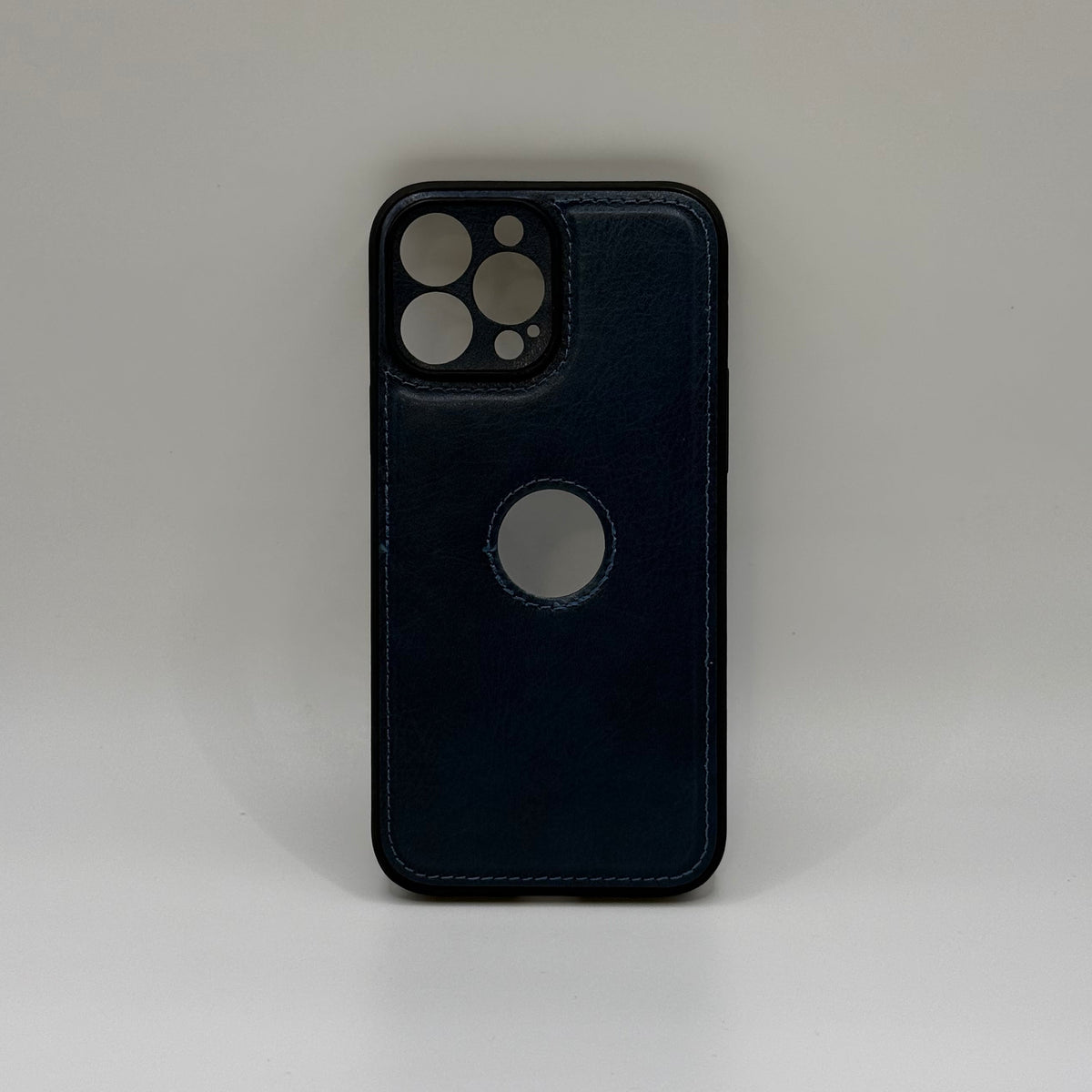 CASE IPHONE 13 PRO TIPO CUERO AZUL
