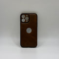 CASE IPHONE 12 PRO MAX TIPO CUERO CAFÉ