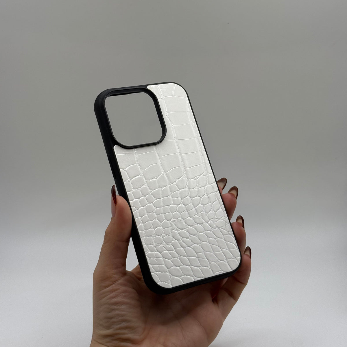CASE IPHONE 12 -12 PRO COCODRILO BLANCO