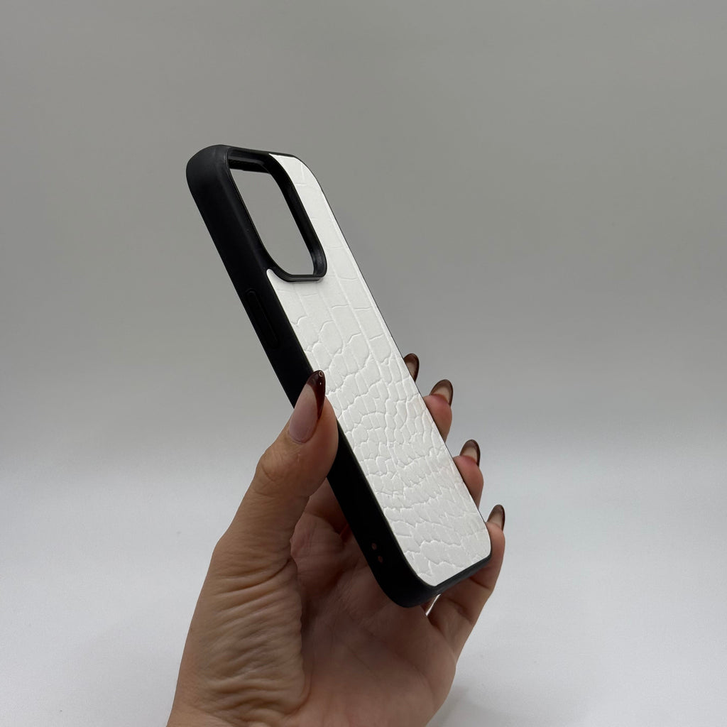 CASE IPHONE 12 -12 PRO COCODRILO BLANCO