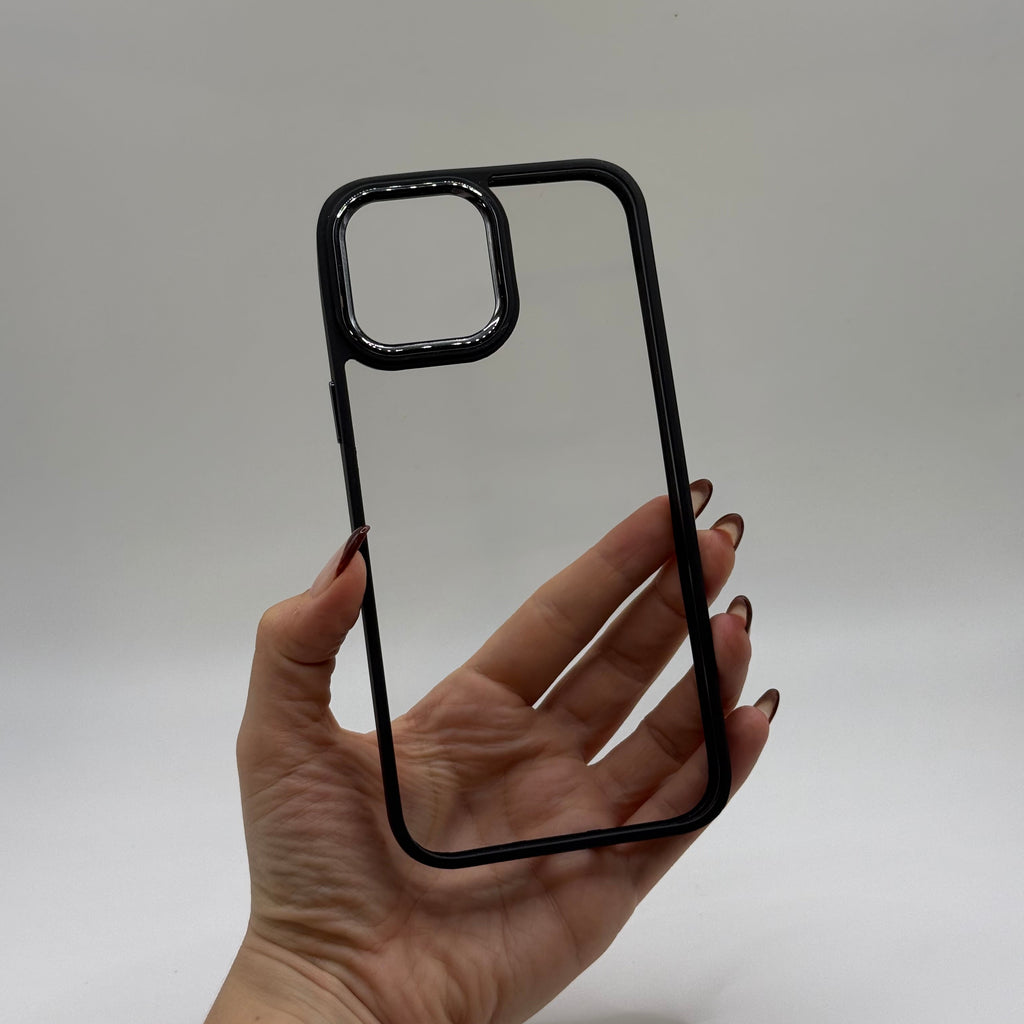CASE IPHONE 13 PRO BORDE COLOR NEGRO