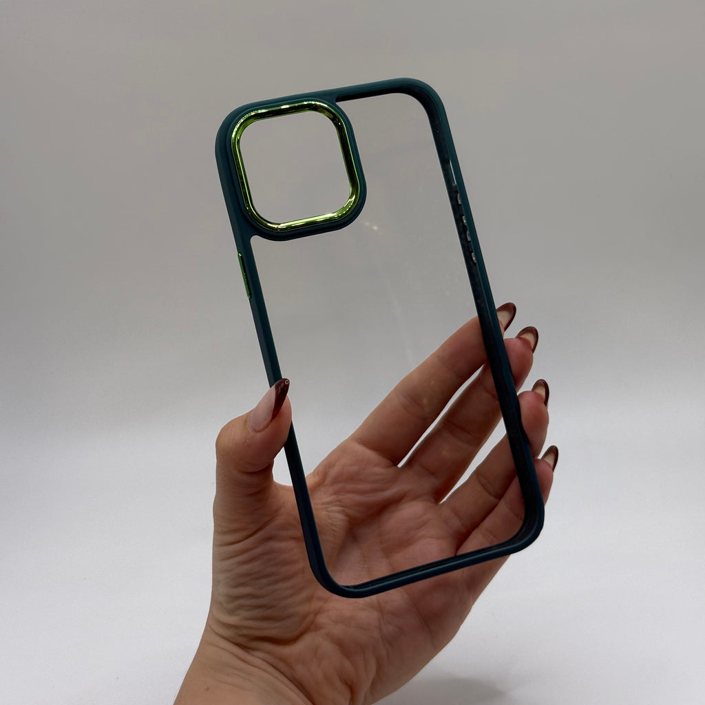 CASE IPHONE 13 PRO MAX BORDE COLOR VERDE