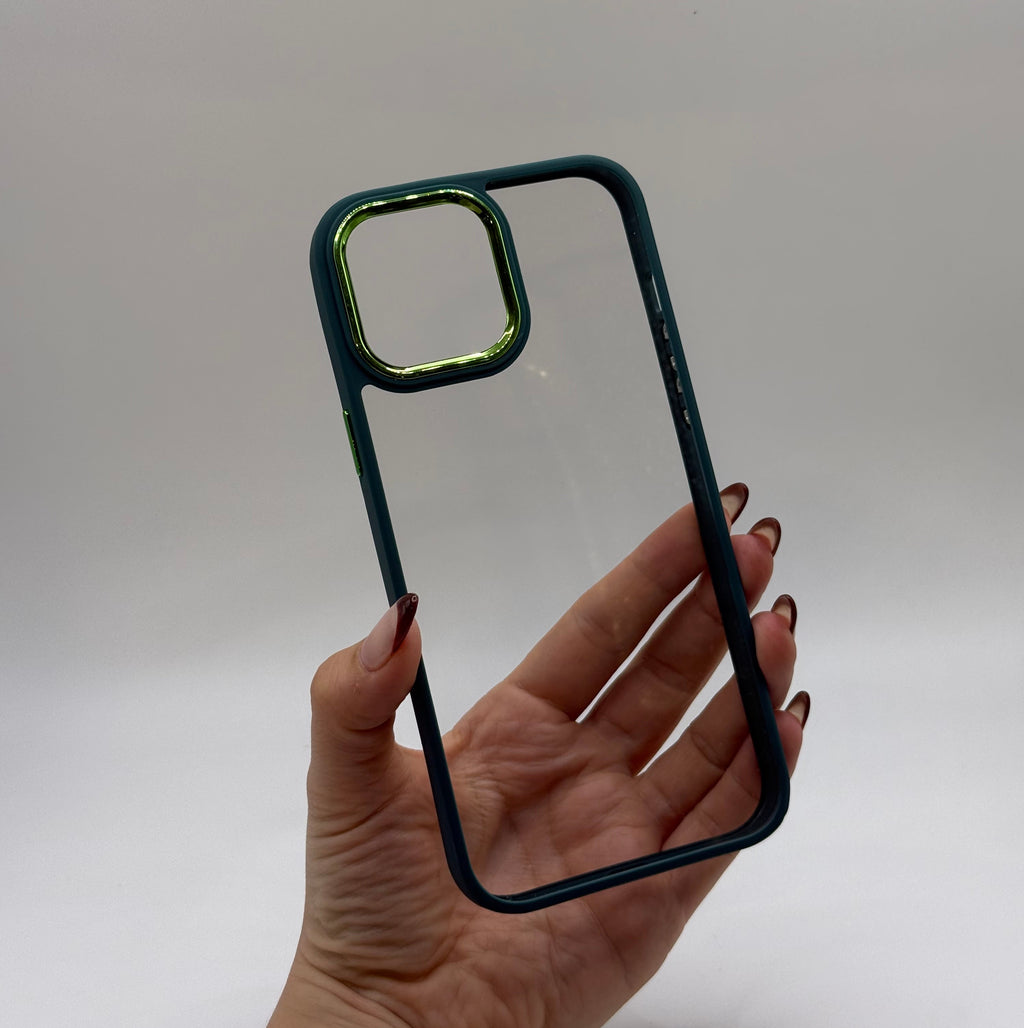 CASE IPHONE 12 -12 PRO BORDE COLOR VERDE