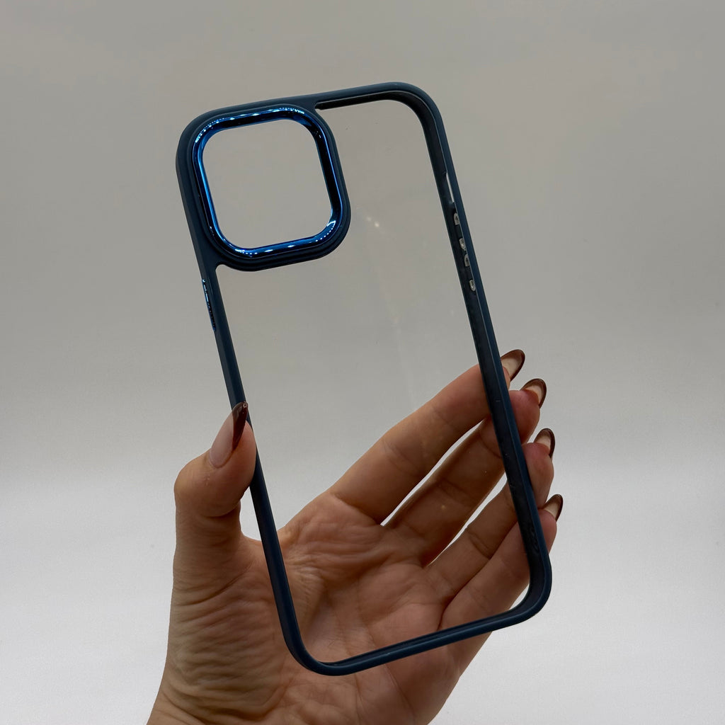 CASE IPHONE 11 PRO MAX BORDE COLOR AZUL