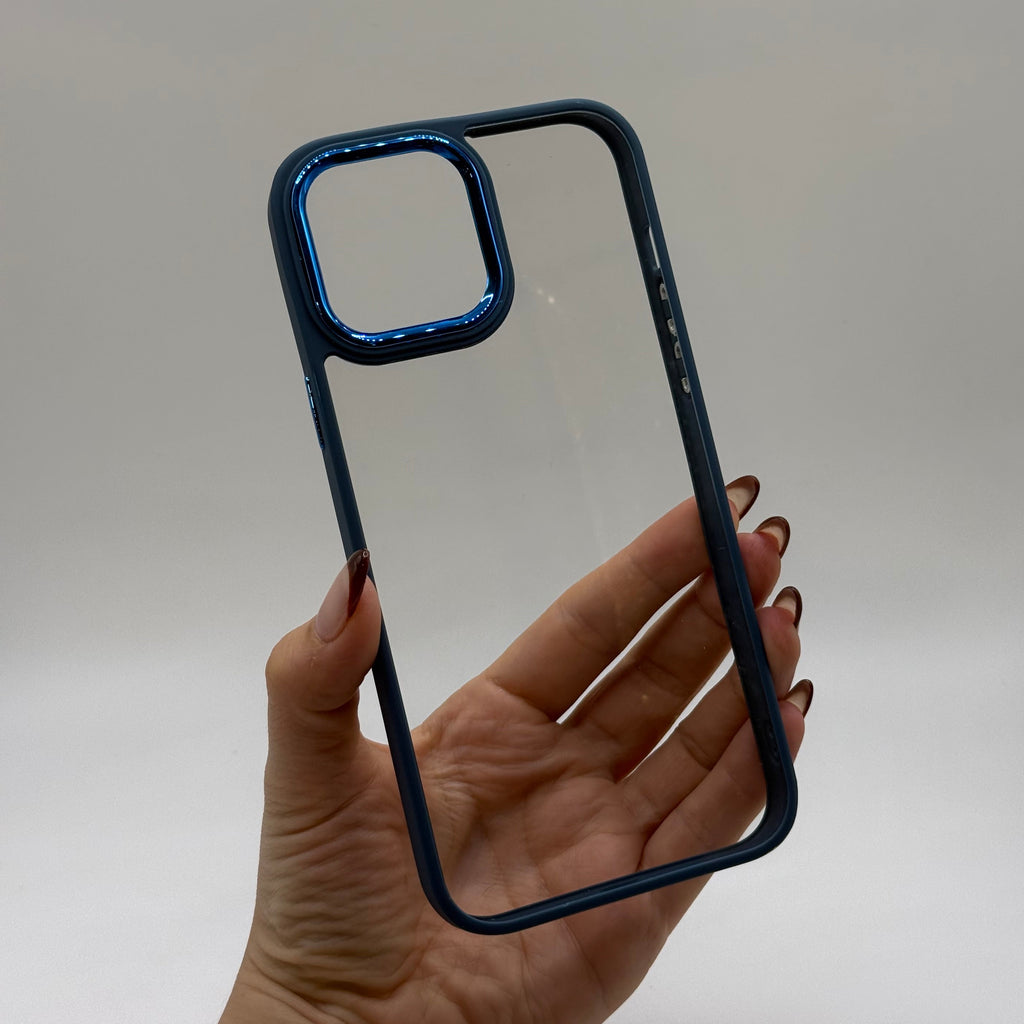 CASE IPHONE 12 -12 PRO BORDE COLOR AZUL