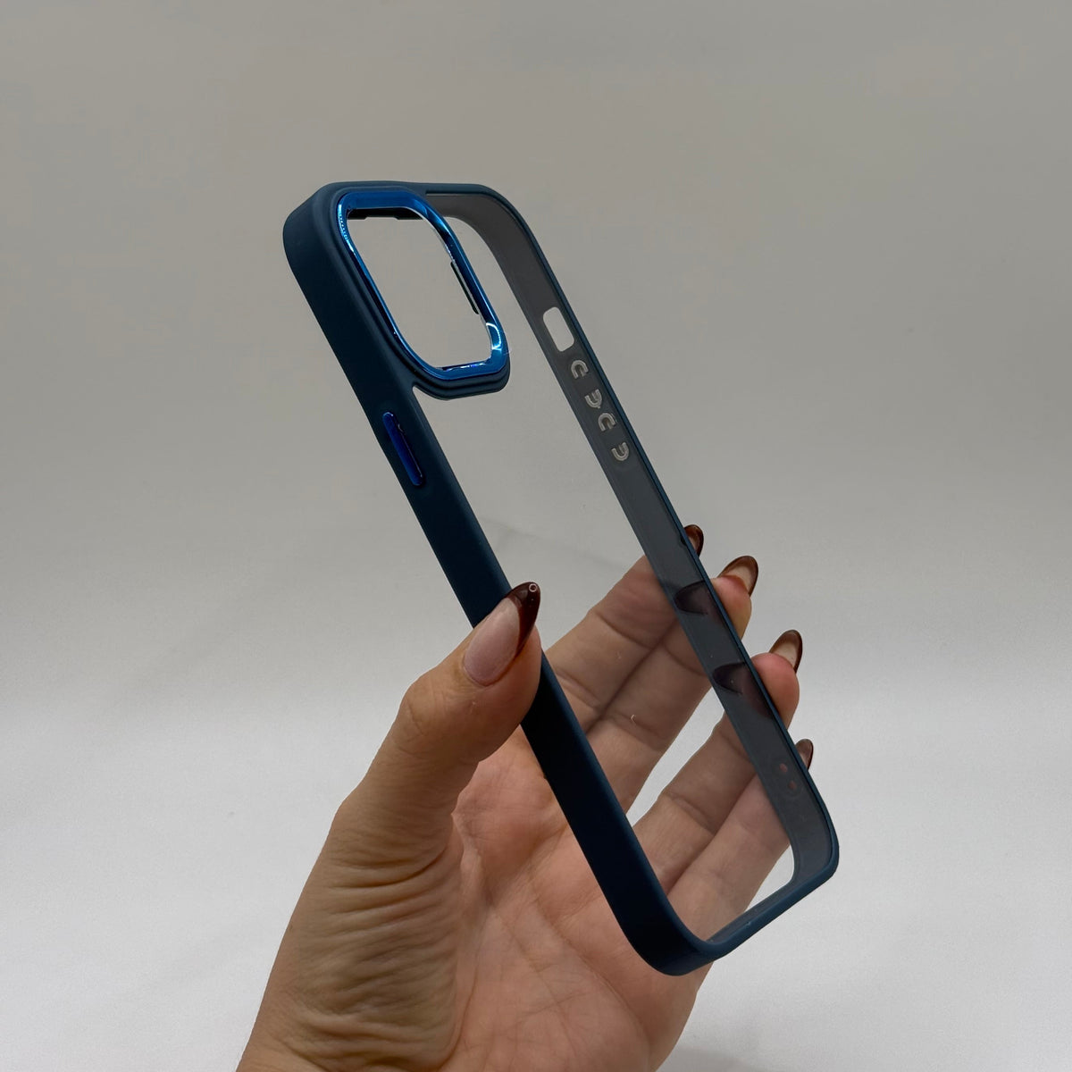 CASE IPHONE 12 PRO MAX BORDE COLOR AZUL