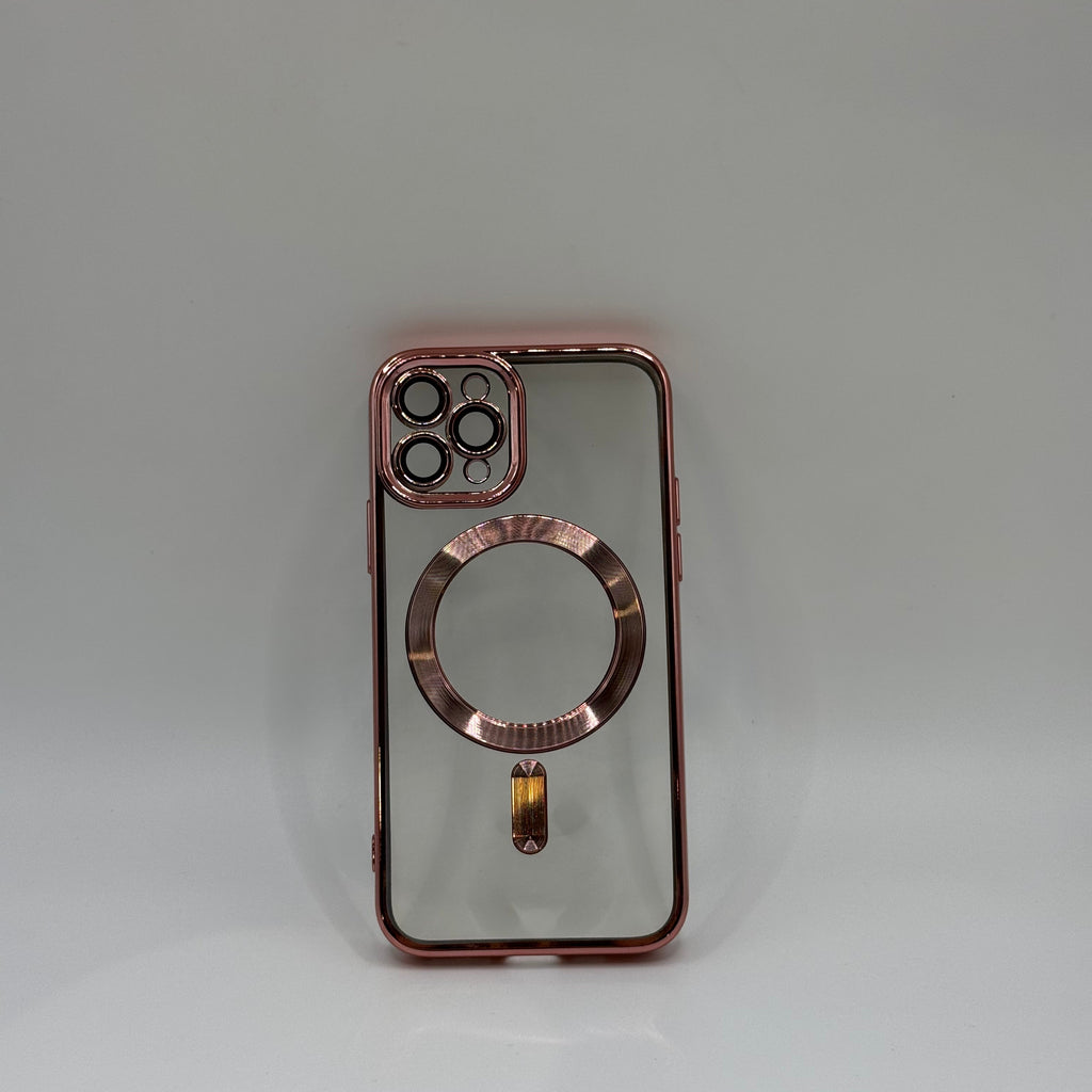 CASE IPHONE 11 PRO BORDE METALIZADO ROSADO
