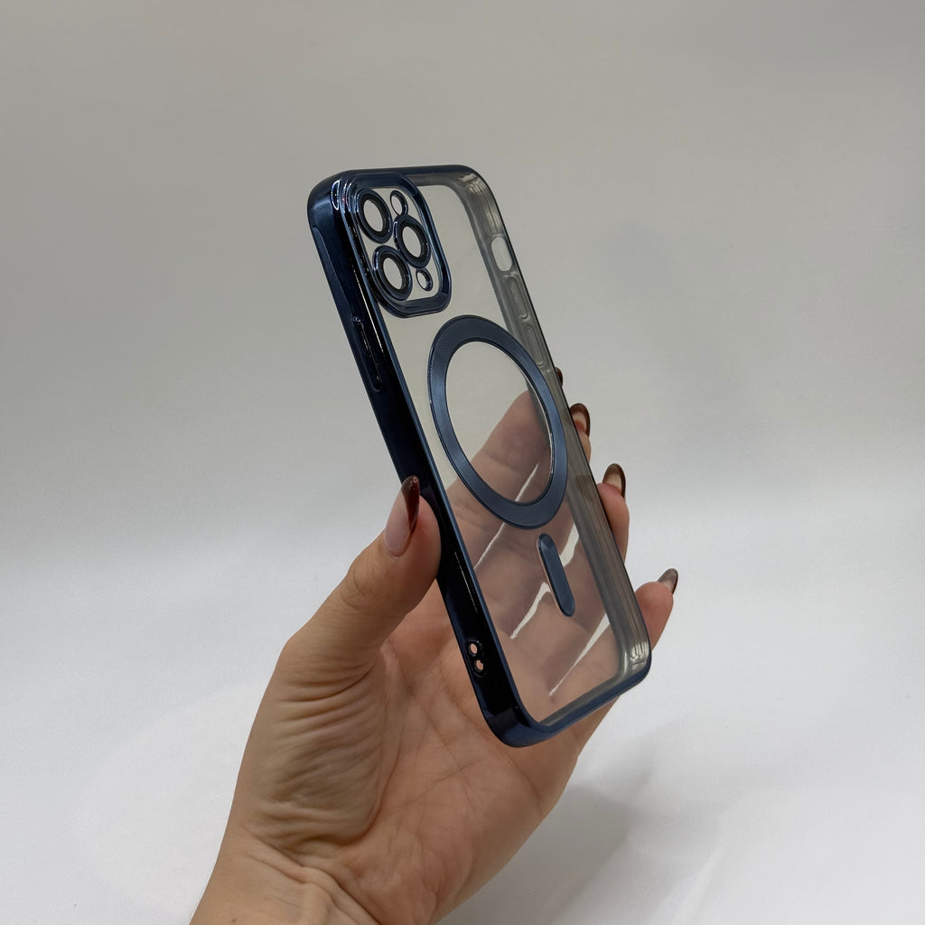CASE IPHONE 11 PRO BORDE METALIZADO AZUL
