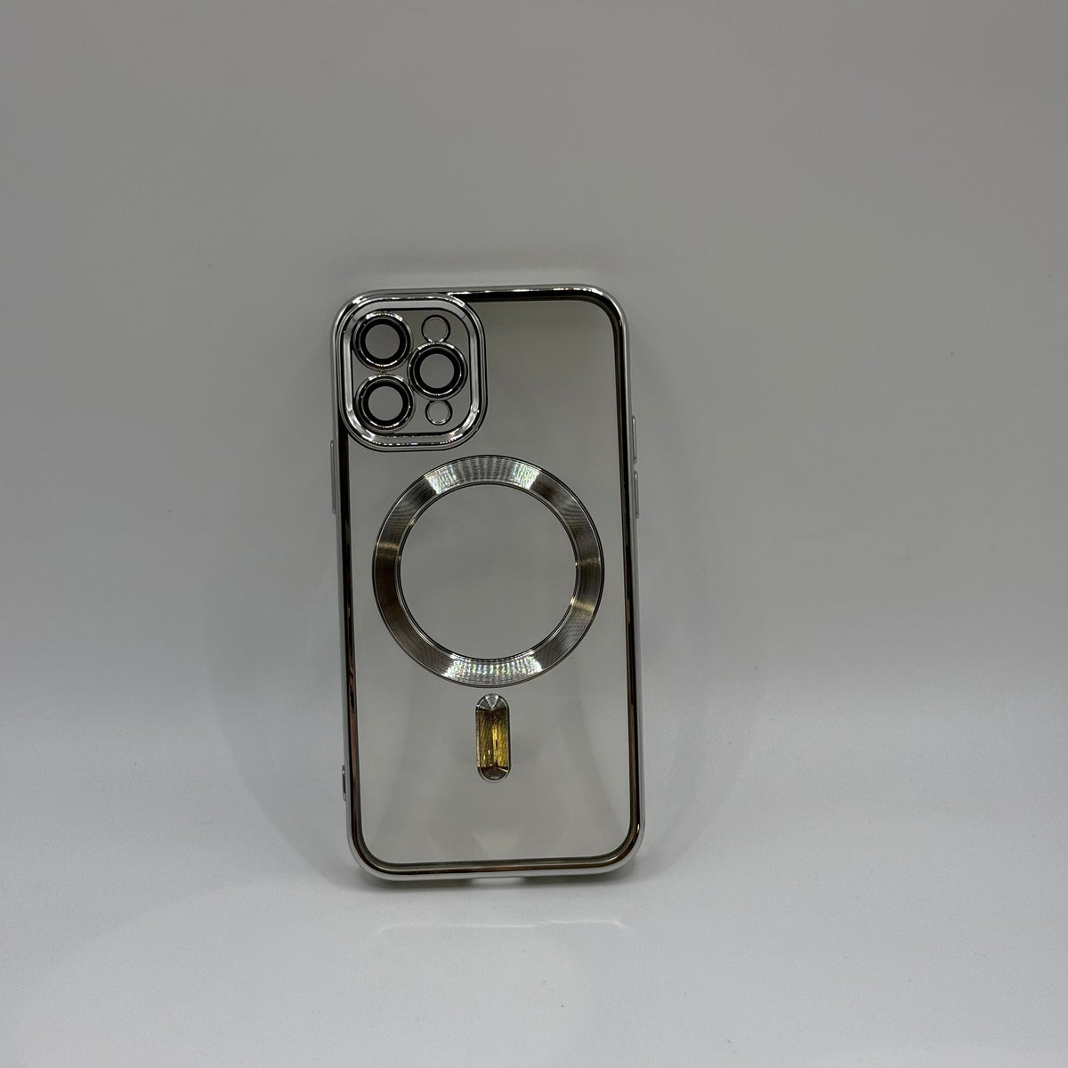CASE IPHONE 11 PRO BORDE METALIZADO PLATEADO