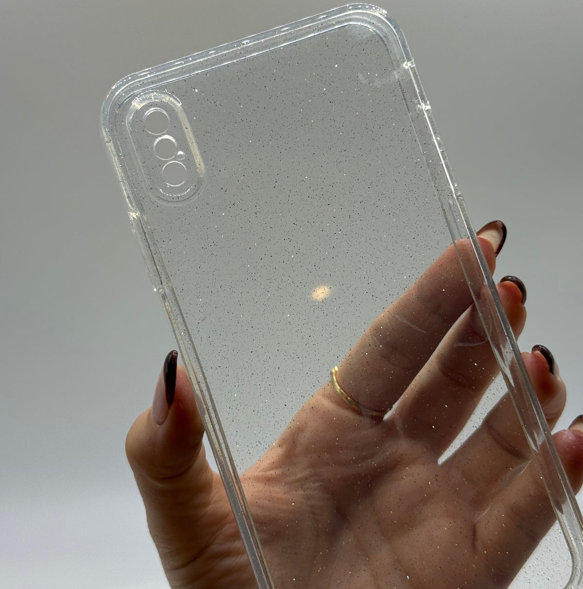 CASE IPHONE X GLITTER GOMA