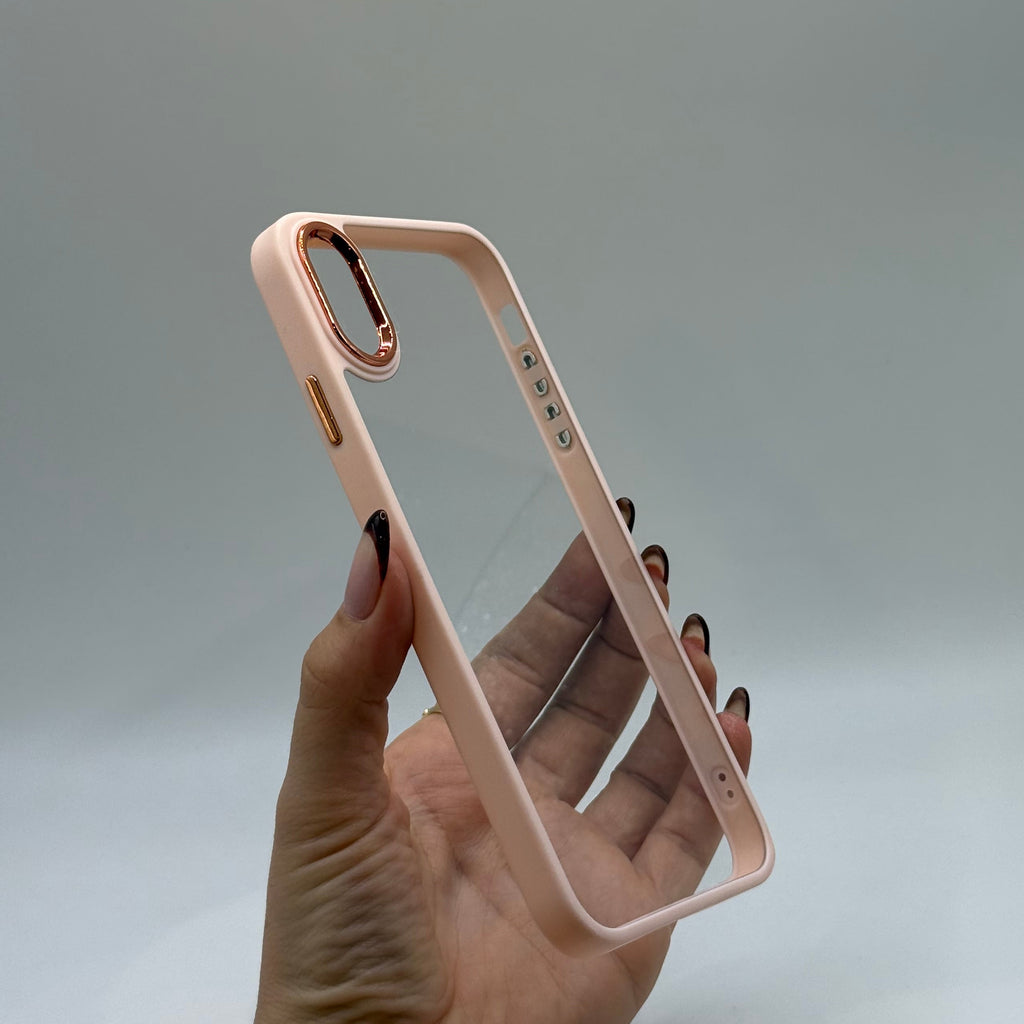 CASE IPHONE XR BORDE COLOR ROSADO