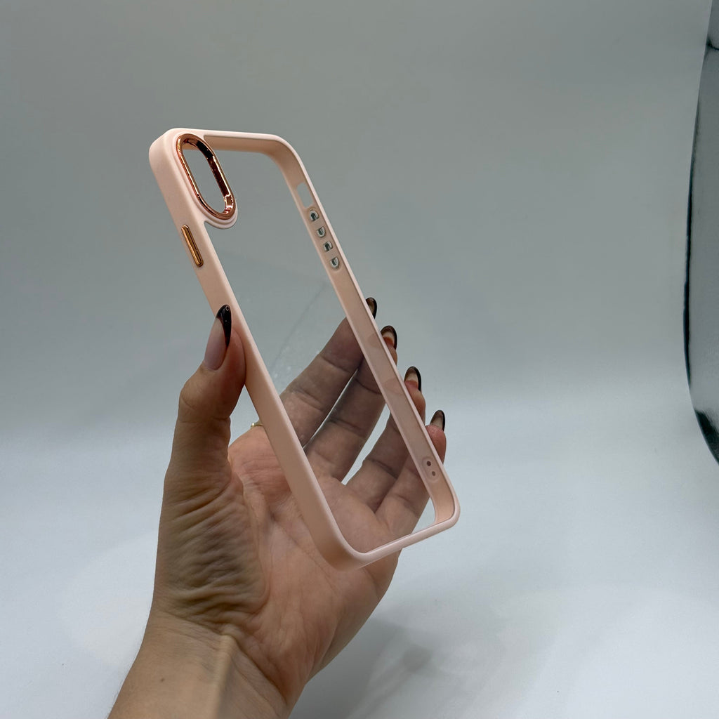 CASE IPHONE XS MAX BORDE COLOR ROSADO