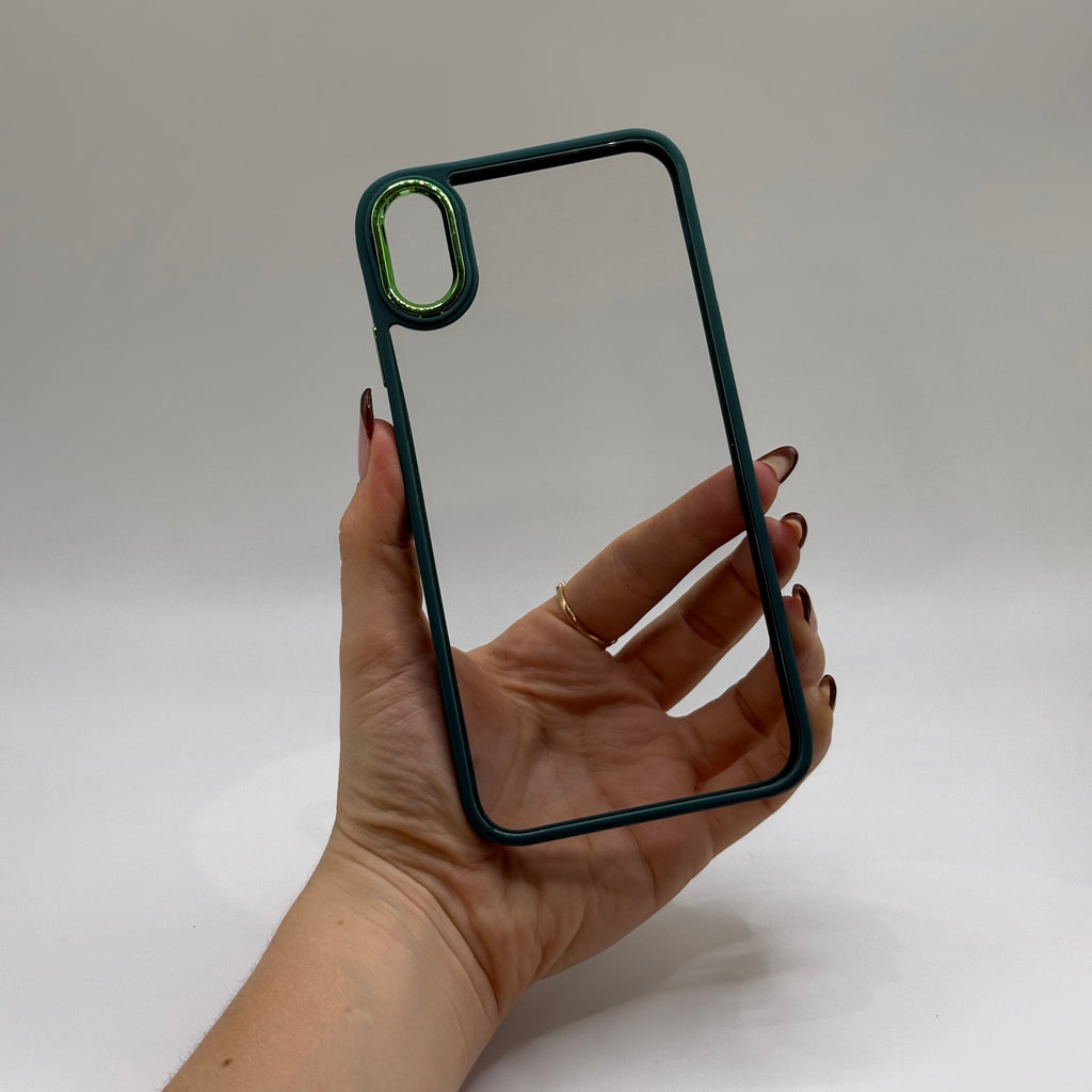 CASE IPHONE XR BORDE COLOR VERDE